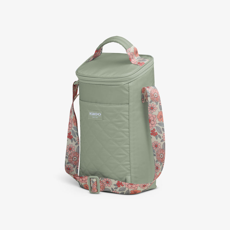 Floral MaxCold® DUO Vertical Crossbody Cooler Bag - Linen