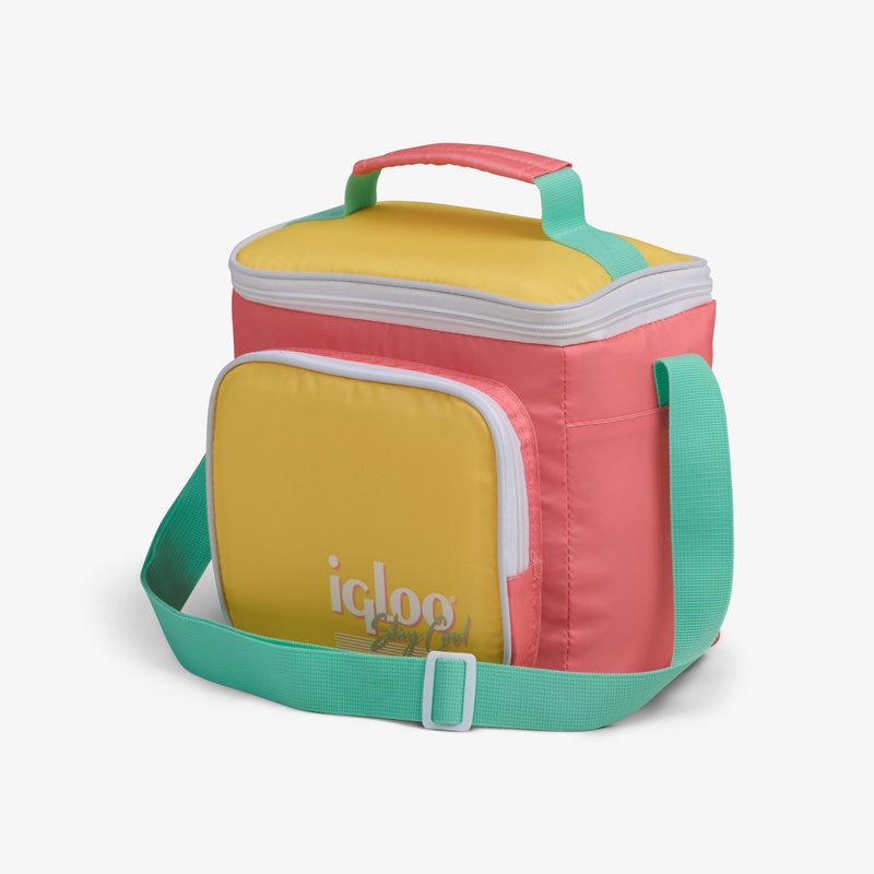 Retro Square Lunch Bag - Psychedelic Daisy