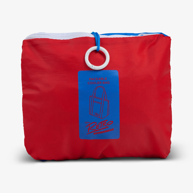 Retro Packable Puffer 20-Can Cooler Bag - Psychedelic Daisy