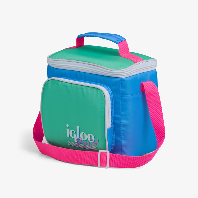 Retro Square Lunch Bag - Psychedelic Daisy