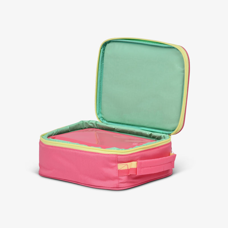 Kids Lunch Slim Cooler Bundle (Bento Box + Ice Floor) - Thrift Pink