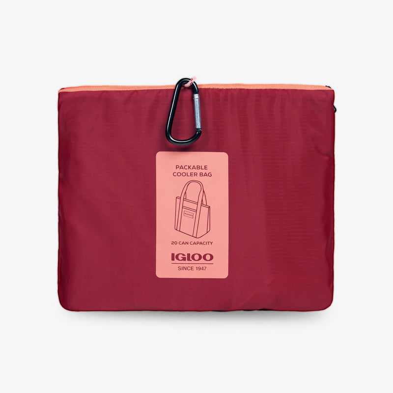 Packable Puffer 20-Can Cooler Bag - Magenta