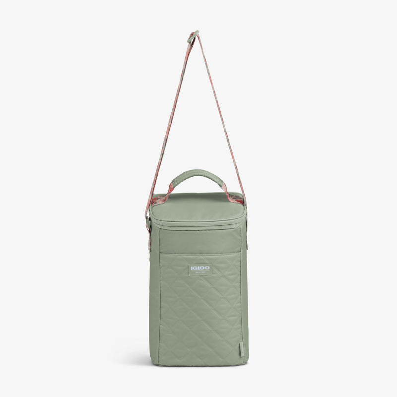 Floral MaxCold® DUO Vertical Crossbody Cooler Bag - Linen