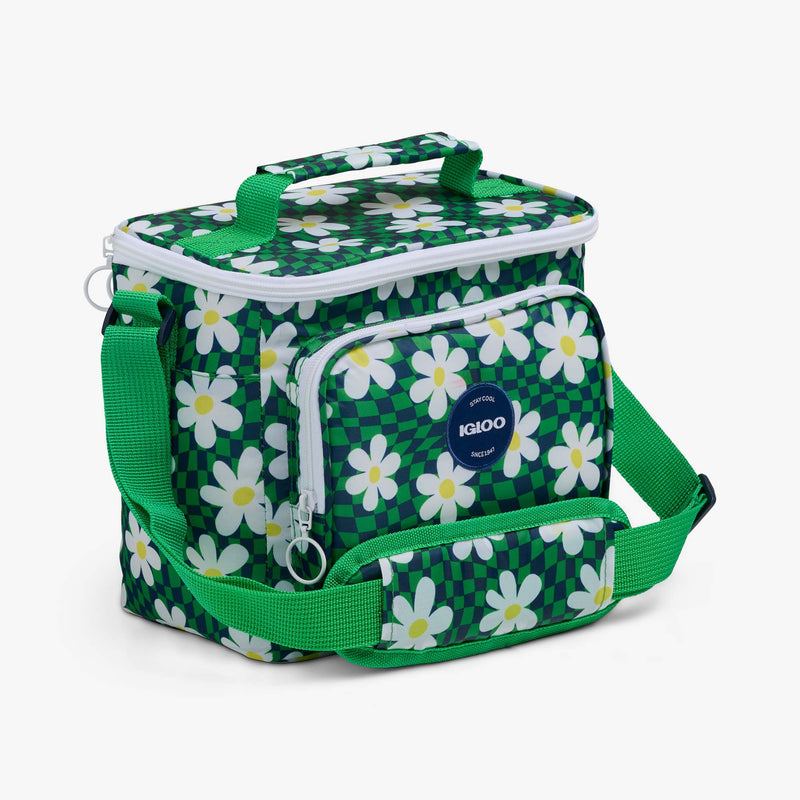 Retro Square Lunch Bag - Psychedelic Daisy
