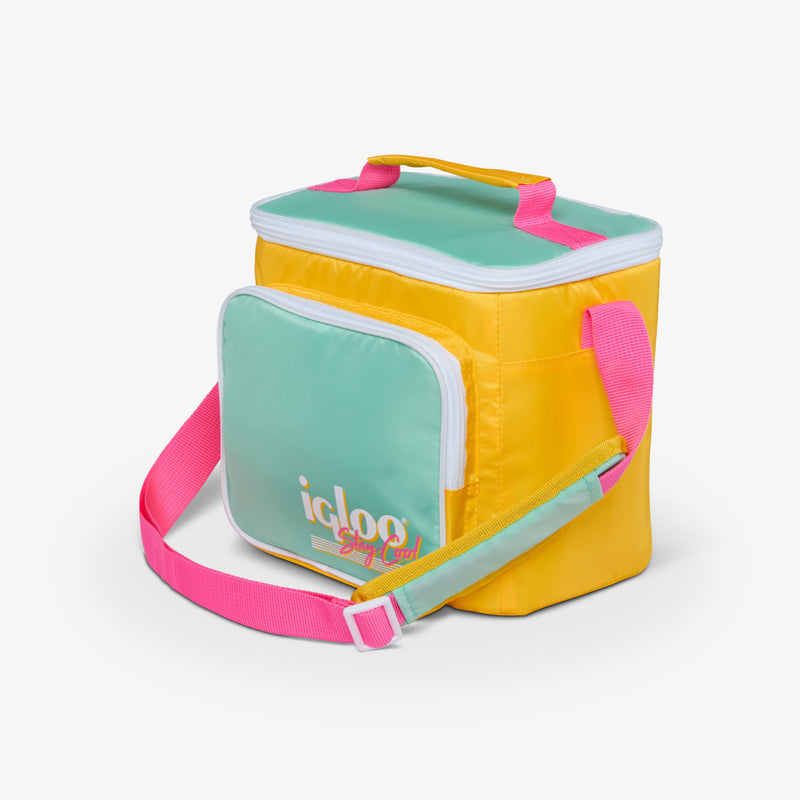 Retro Square Lunch Bag - Psychedelic Daisy