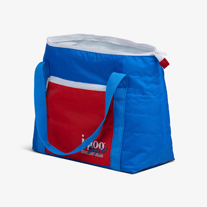 Retro Packable Puffer 20-Can Cooler Bag - Psychedelic Daisy