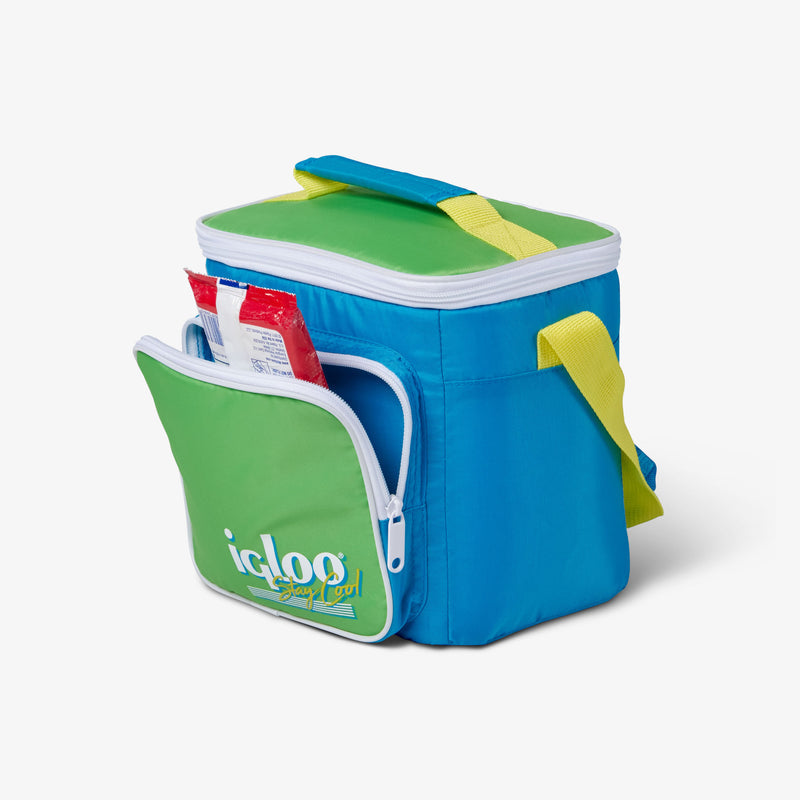 Retro Square Lunch Bag - Psychedelic Daisy