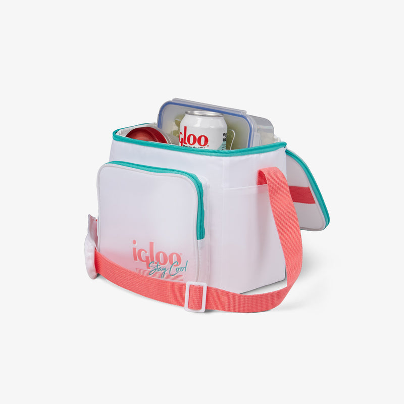 Retro Square Lunch Bag - Psychedelic Daisy