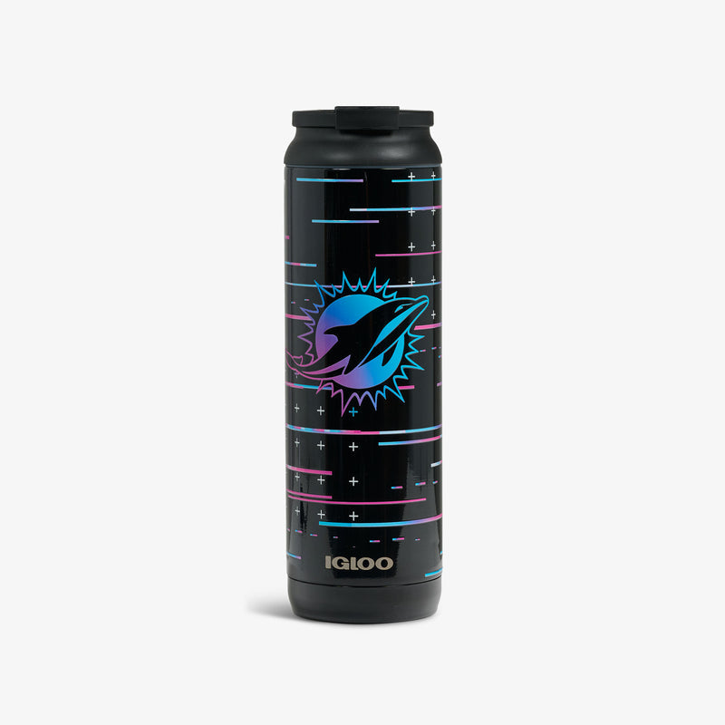 NFL Neon Miami Dolphins 20 Oz Flip ‘n’ Sip Tumbler