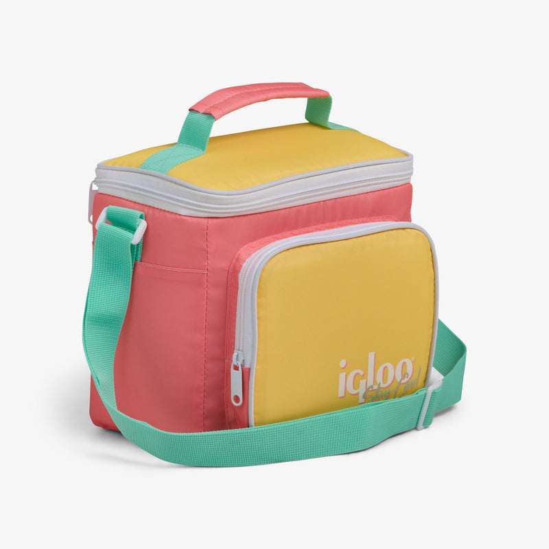 Retro Square Lunch Bag - Psychedelic Daisy