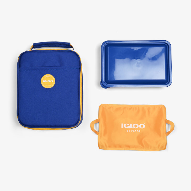Kids Lunch Slim Cooler Bundle (Bento Box + Ice Floor) - Thrift Pink