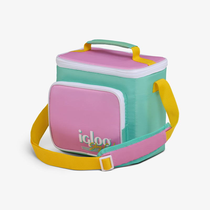 Retro Square Lunch Bag - Psychedelic Daisy