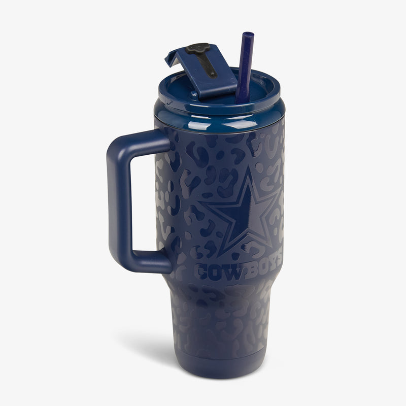 NFL 32 Oz Leopard Flip ‘n’ Sip Travel Mug - Cowboys