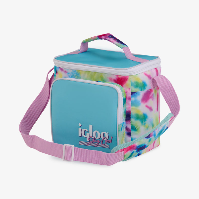 Retro Square Lunch Bag - Psychedelic Daisy