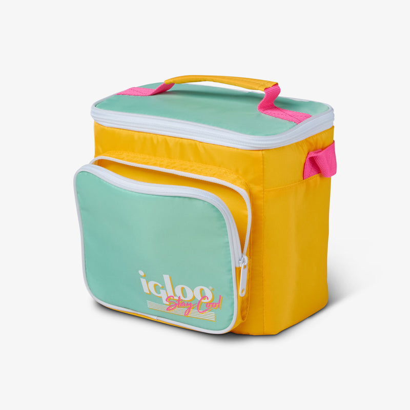 Retro Square Lunch Bag - Psychedelic Daisy