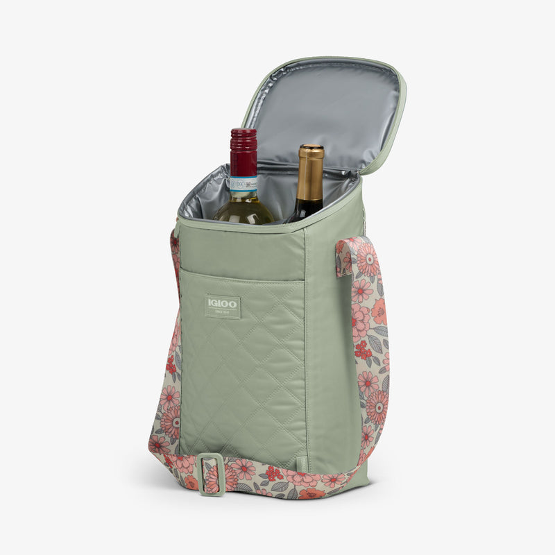 Floral MaxCold® DUO Vertical Crossbody Cooler Bag - Linen