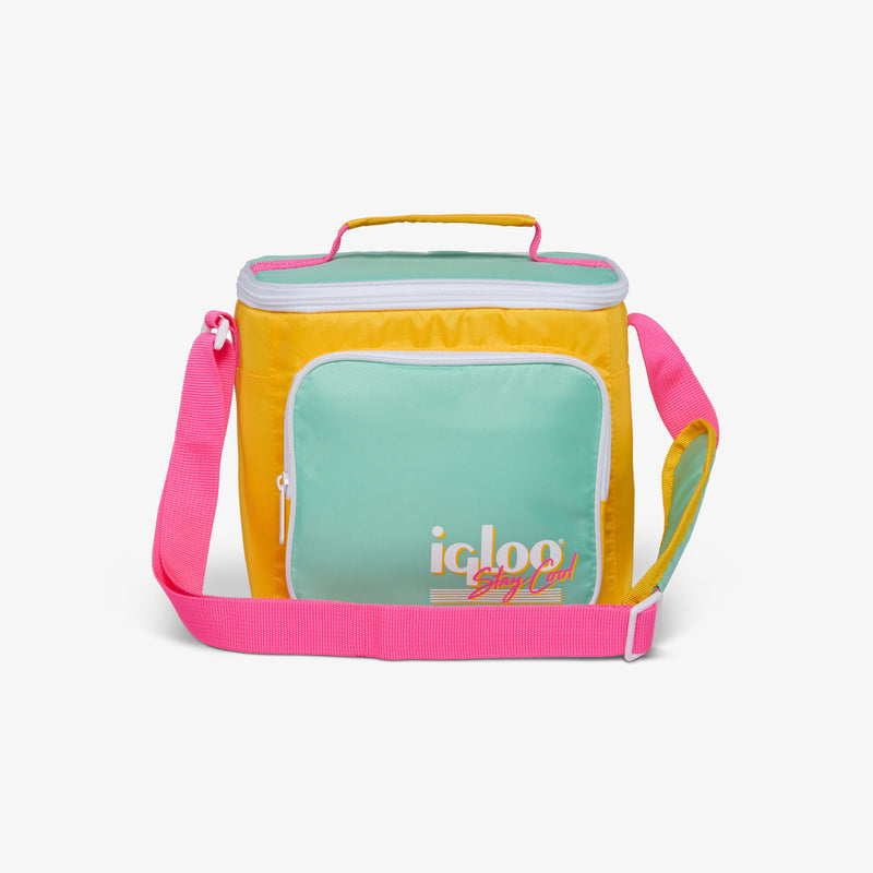 Retro Square Lunch Bag - Psychedelic Daisy
