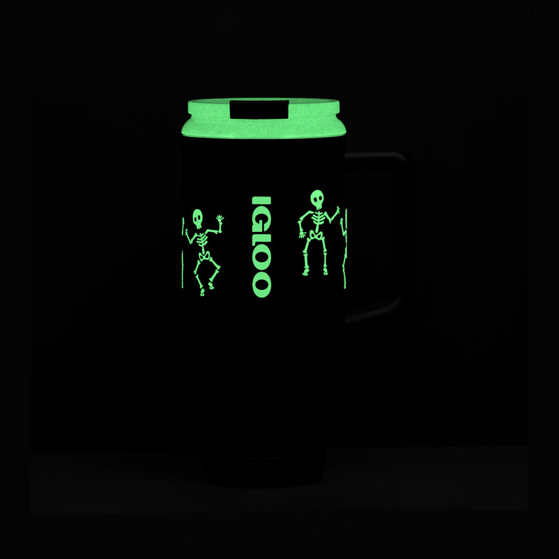 32 Oz Flip ‘n’ Sip Travel Mug - Skeleton Glow