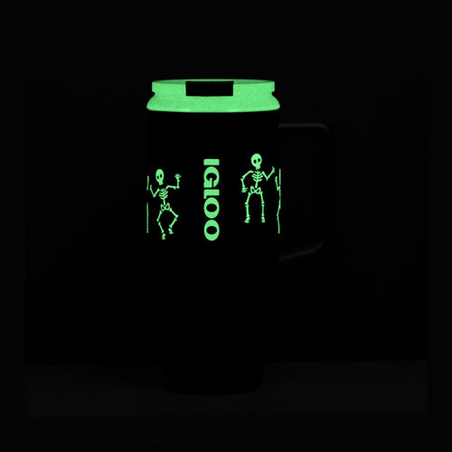 32 Oz Flip ‘n’ Sip Travel Mug - Skeleton Glow