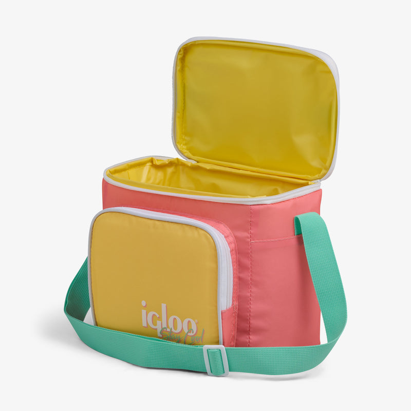 Retro Square Lunch Bag - Psychedelic Daisy