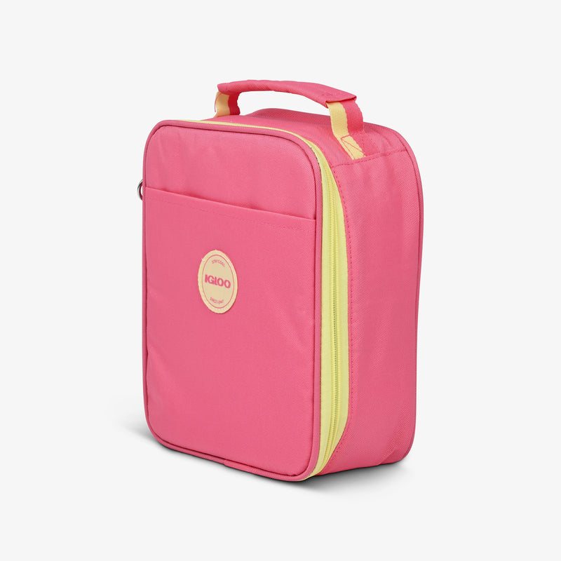 Kids Lunch Slim Cooler Bundle (Bento Box + Ice Floor) - Thrift Pink
