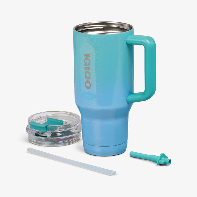 32 Oz Flip ‘n’ Sip Travel Mug - Skeleton Glow