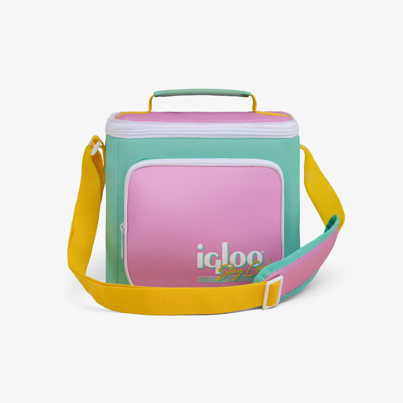 Retro Square Lunch Bag - Psychedelic Daisy