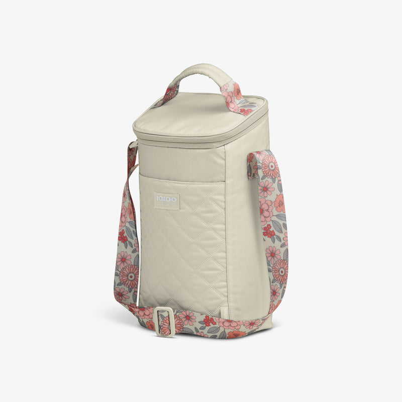 Floral MaxCold® DUO Vertical Crossbody Cooler Bag - Linen