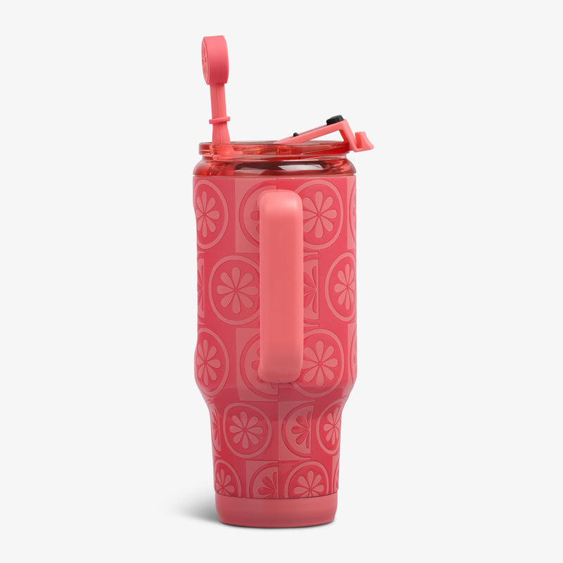 32 Oz Flip ‘n’ Sip Travel Mug - Skeleton Glow