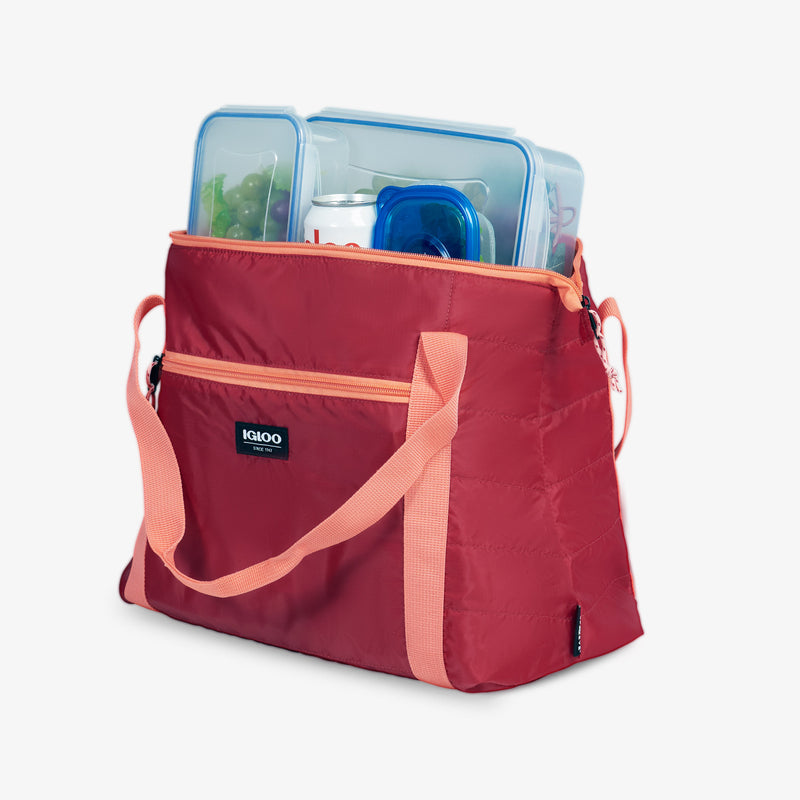 Packable Puffer 20-Can Cooler Bag - Magenta
