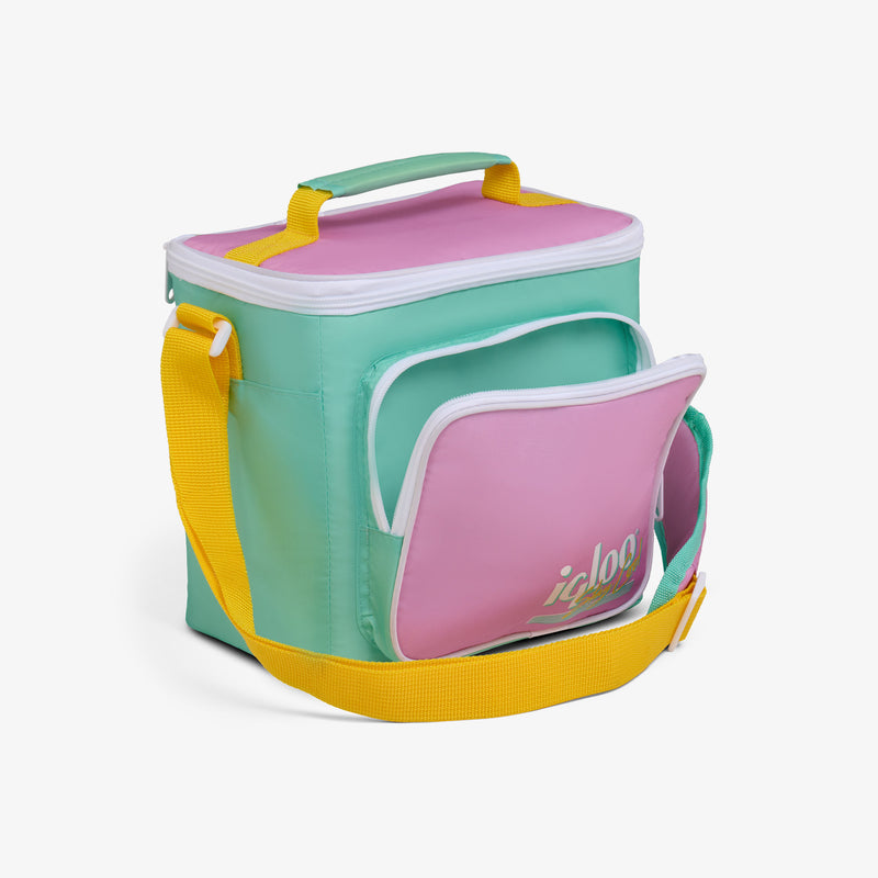 Retro Square Lunch Bag - Psychedelic Daisy