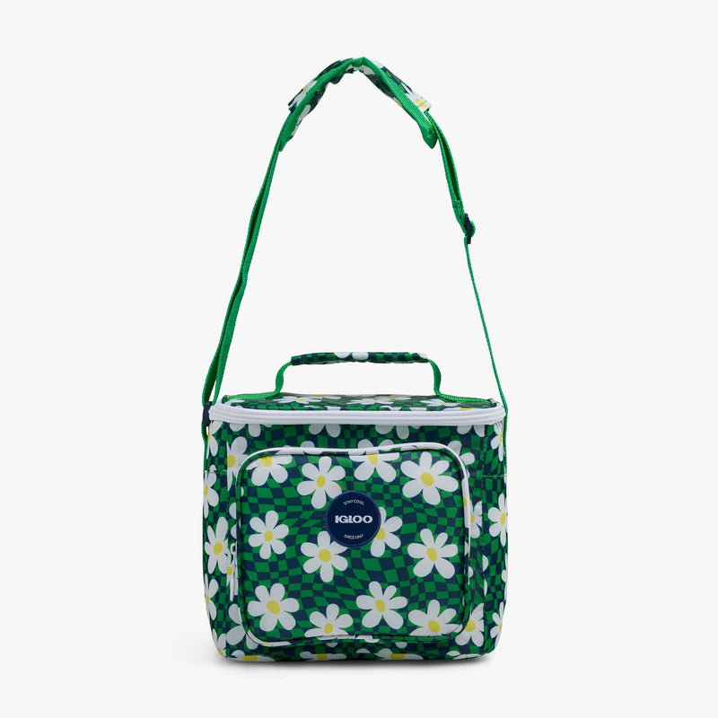 Retro Square Lunch Bag - Psychedelic Daisy