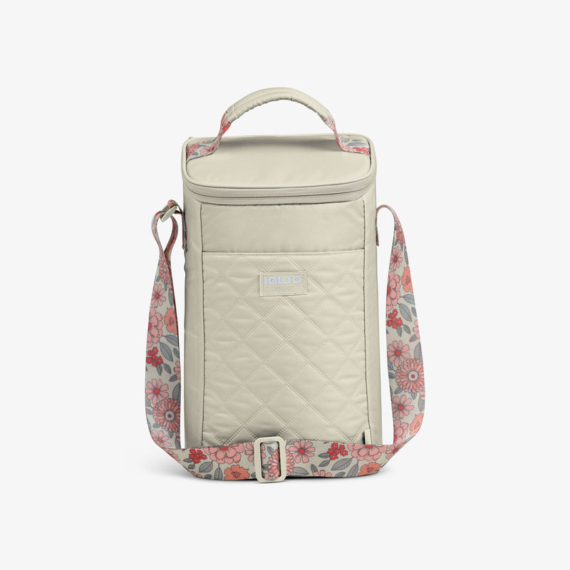 Floral MaxCold® DUO Vertical Crossbody Cooler Bag - Linen