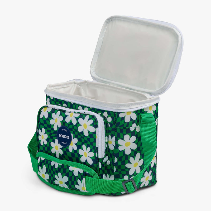 Retro Square Lunch Bag - Psychedelic Daisy