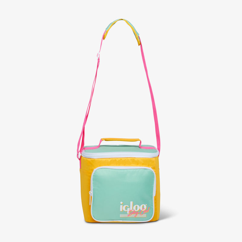 Retro Square Lunch Bag - Psychedelic Daisy