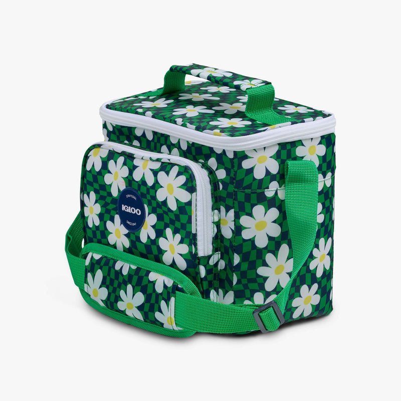 Retro Square Lunch Bag - Psychedelic Daisy